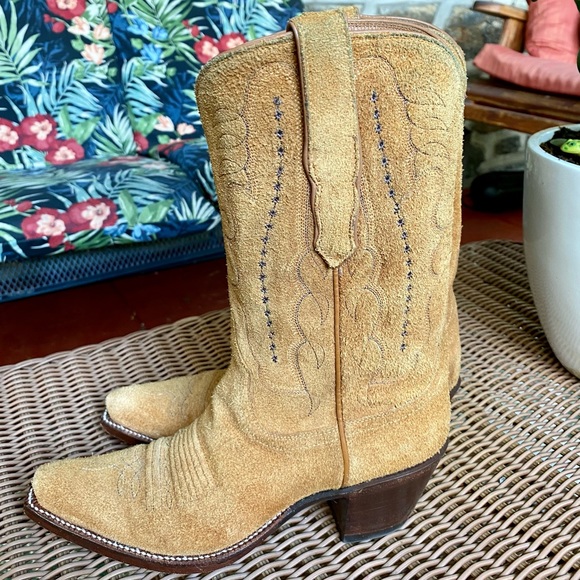 Beautiful Rodney Ammons Rough-out Cowboy Boots - Picture 2 of 8